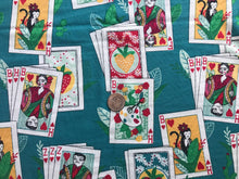 Load image into Gallery viewer, Teal Frida Playing Card Cotton Spandex