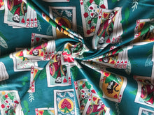 Load image into Gallery viewer, Teal Frida Playing Card Cotton Spandex