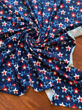 Load image into Gallery viewer, Offset Stars Double Brushed Polyester Spandex