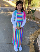 Load image into Gallery viewer, Pastel Spring Stripe Double Brushed Polyester Spandex