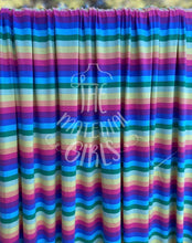 Load image into Gallery viewer, Pastel Spring Stripe Double Brushed Polyester Spandex