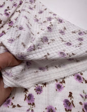 Load image into Gallery viewer, Lavender,Olive, and Ivory Floral Pointelle