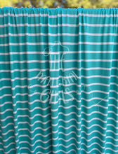 Load image into Gallery viewer, Mint Stripe Brushed Polyester Spandex