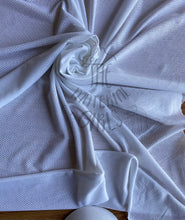 Load image into Gallery viewer, White Jersey Mesh Polyester Nylon Spandex AOS