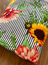 Load image into Gallery viewer, Summer Stripe Floral Brushed Polyester Spandex